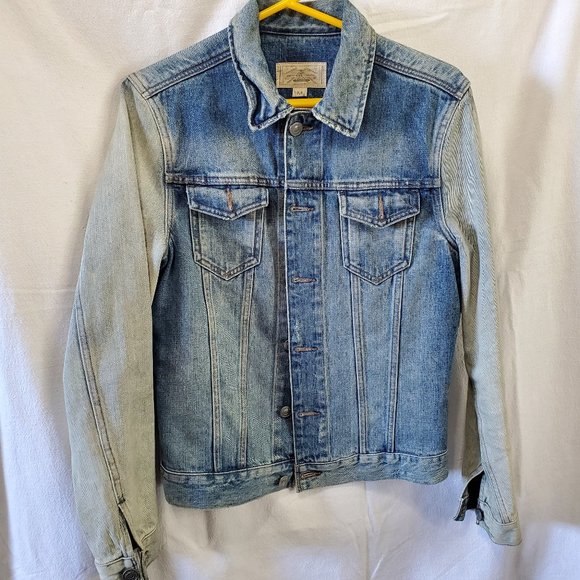 All Saints Japanese Fabric Blue Denim Jacket - Picture 1 of 4